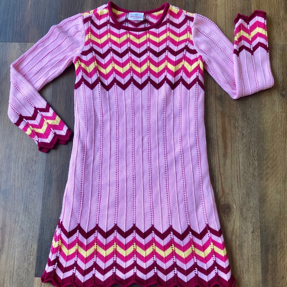 Hanna Chevron Sweater Dress (Size 130- US Size 8)